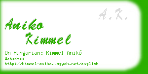 aniko kimmel business card
